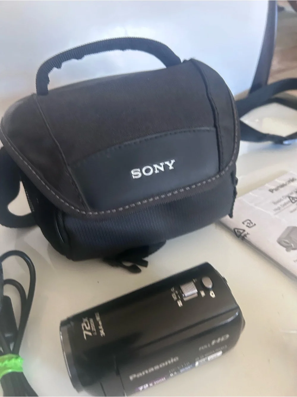 Panasonic HC-V110 Handheld High Definition Camcorder Charger 2x Batteries Case